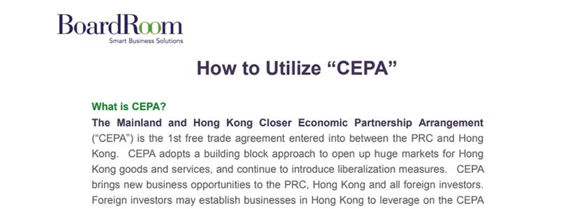 How to utilise "CEPA"