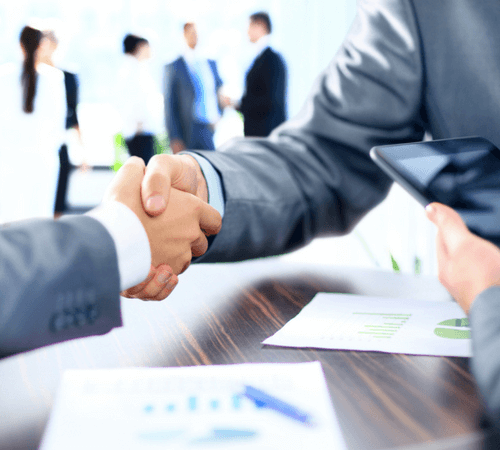 Examples of best practices in business - two colleagues shaking hands